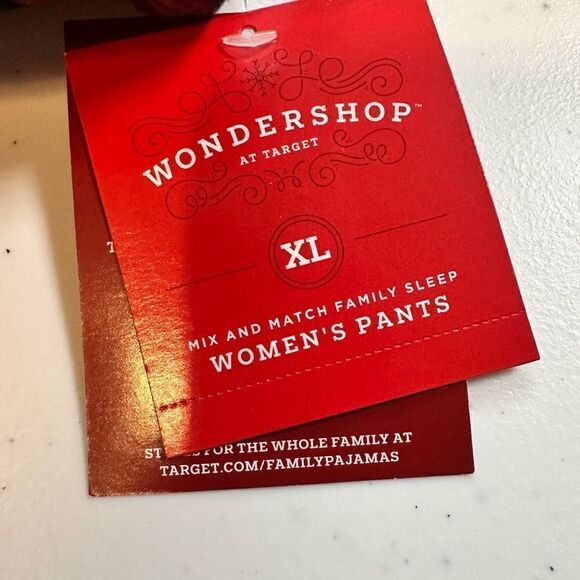 NWT Wondershop Women’s Buffalo Plaid Pajama Lounge Pants - Black Red - Size XL - Picture 2 of 4